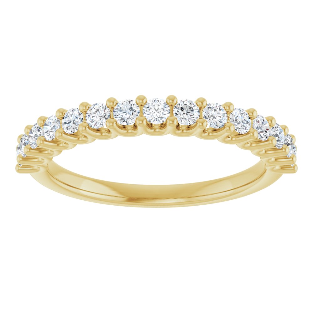 14K Yellow 3/8 CTW Natural Diamond Anniversary Band