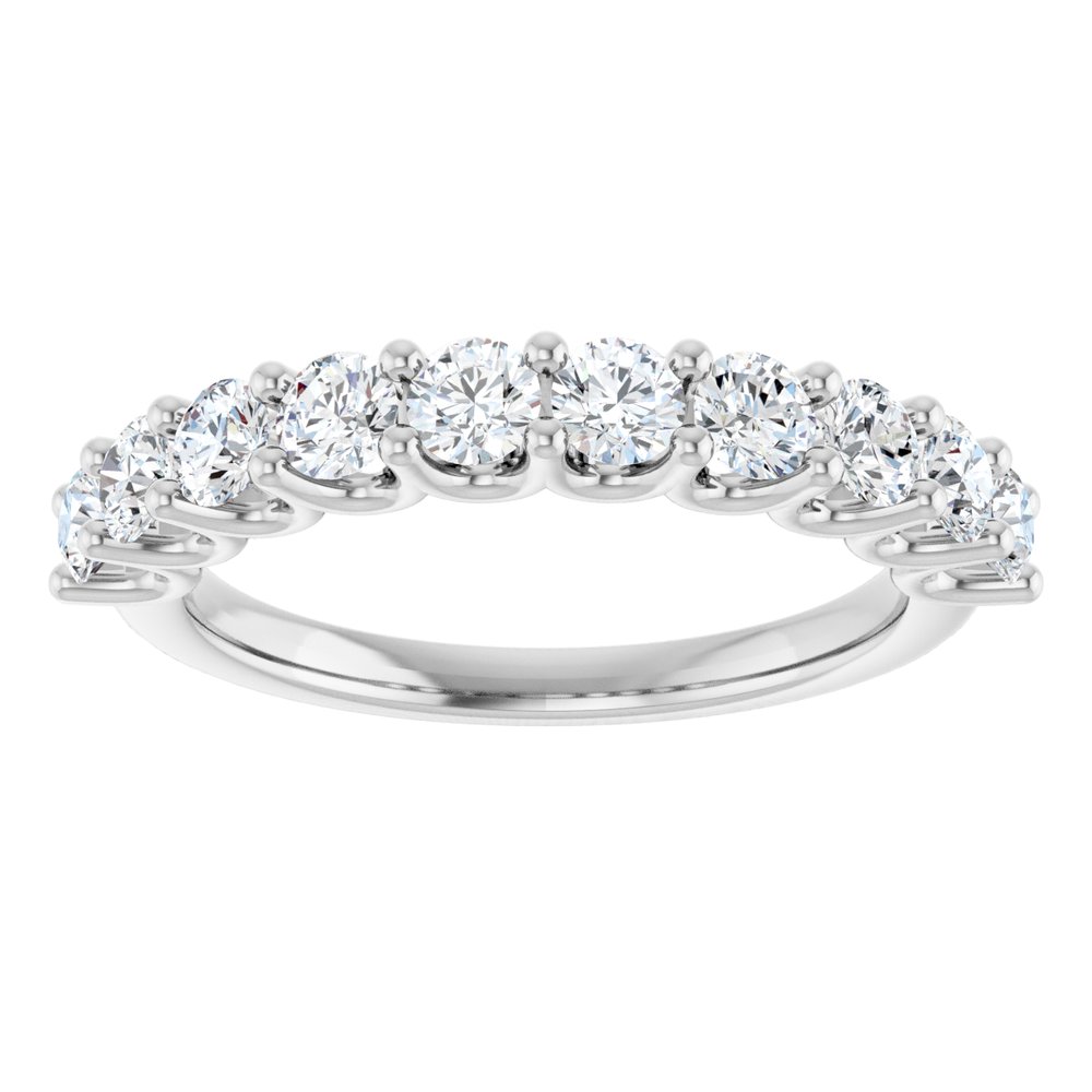 14K White 1 CTW Lab-Grown Anniversary Band