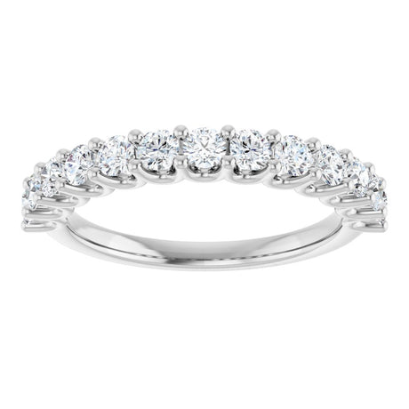 14K White 3/4 CTW Natural Diamond Anniversary Band