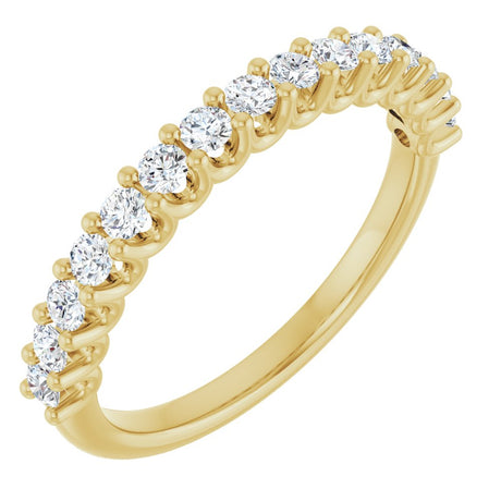 14K Yellow 3/8 CTW Natural Diamond Anniversary Band