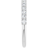 14K White 3/8 CTW Natural Diamond Anniversary Band