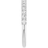14K White 3/8 CTW Natural Diamond Anniversary Band