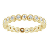 14K Yellow Gold 1/3 CTW Natural Diamond Eternity Band Size 4.5