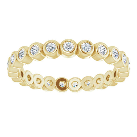 14K Yellow Gold 1/3 CTW Natural Diamond Eternity Band Size 4.5
