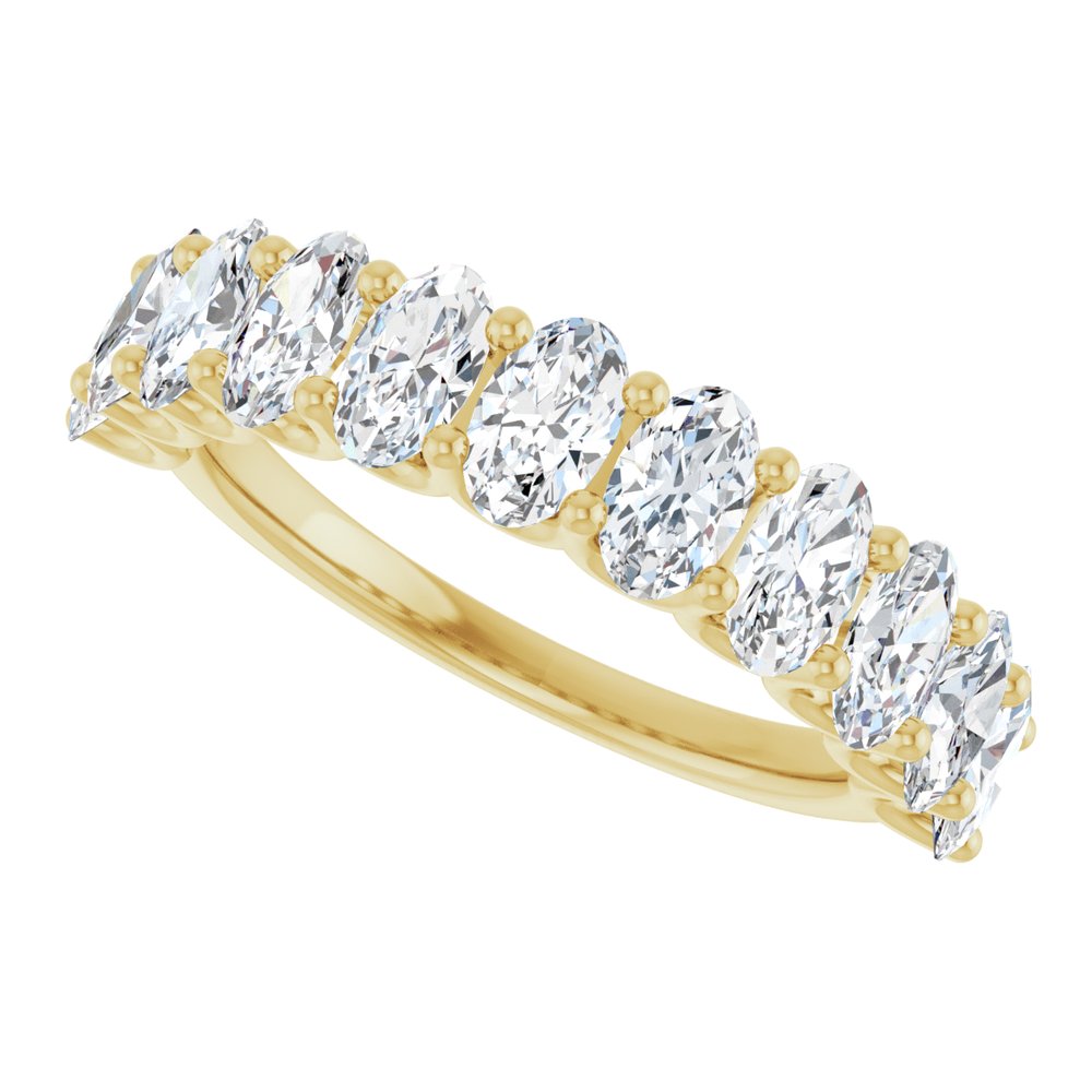 14K Yellow 2 CTW Lab-Grown Diamond Anniversary Band