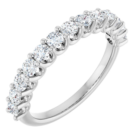 14K White 3/4 CTW Natural Diamond Anniversary Band