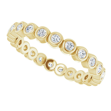 14K Yellow Gold 1/3 CTW Natural Diamond Eternity Band Size 4.5