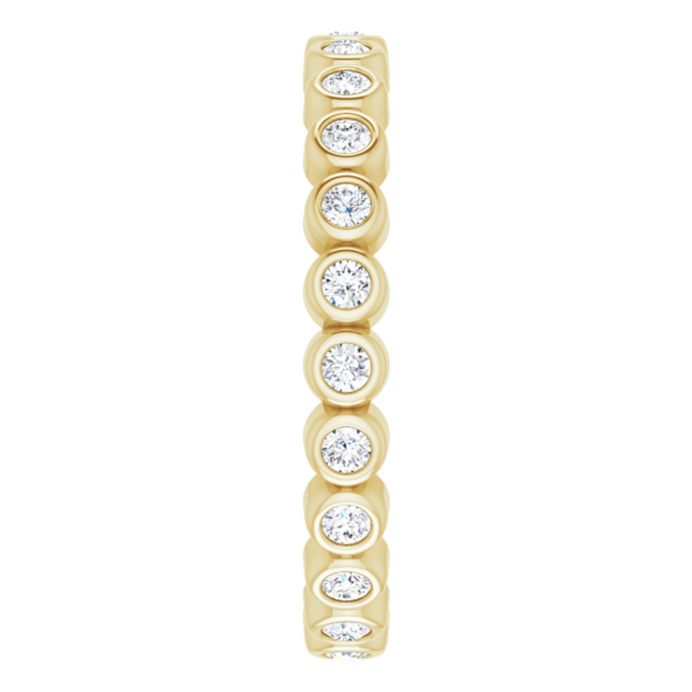 14K Yellow Gold 1/3 CTW Natural Diamond Eternity Band Size 4.5