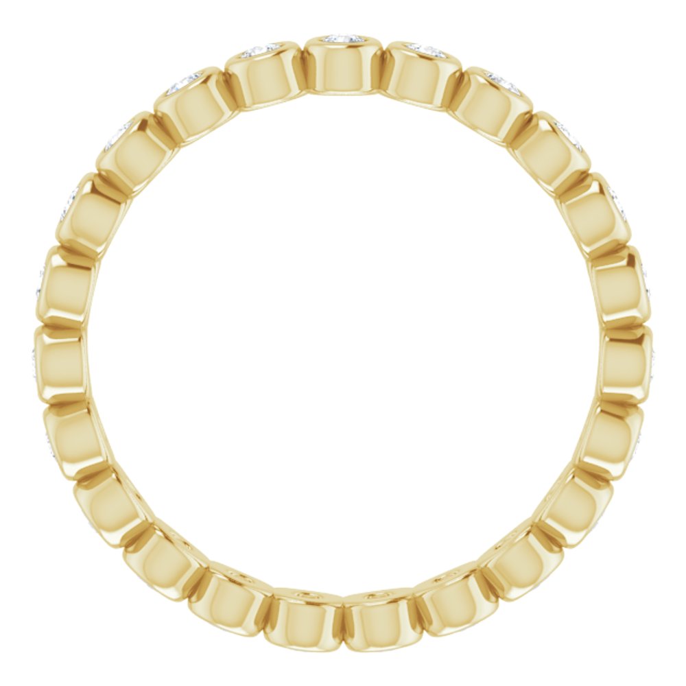 14K Yellow Gold 1/3 CTW Natural Diamond Eternity Band Size 4.5