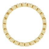 14K Yellow Gold 1/3 CTW Natural Diamond Eternity Band Size 4.5