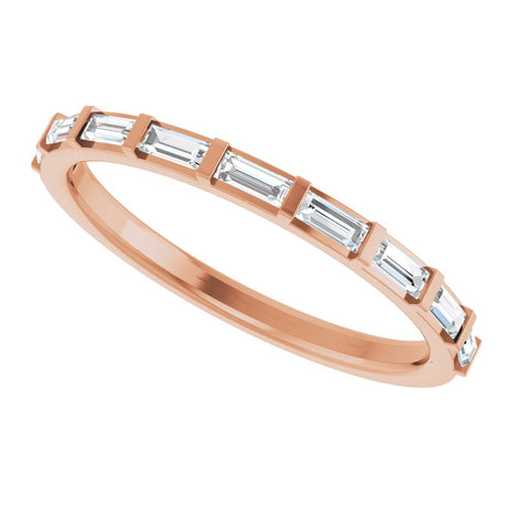 14K Rose 1/4 CTW Lab-Grown Diamond Anniversary Band