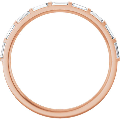 14K Rose 1/4 CTW Natural Diamond Anniversary Band