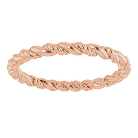 14K Rose Rope Band Size 6