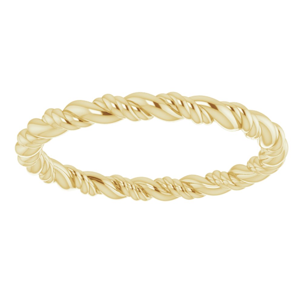 14K Yellow Gold Rope Band Size 6
