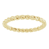 14K Yellow Gold Rope Band Size 6
