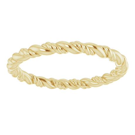 14K Yellow Gold Rope Band Size 6