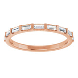 14K Rose 1/4 CTW Natural Diamond Anniversary Band