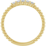 14K Yellow Gold 1/6 CTW Natural Diamond Stackable Ring