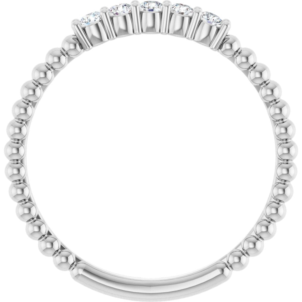 14K White 1/6 CTW Lab-Grown Diamond Stackable Ring