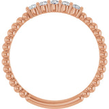 14K Rose Gold 1/6 CTW Lab-Grown Diamond Stackable Ring