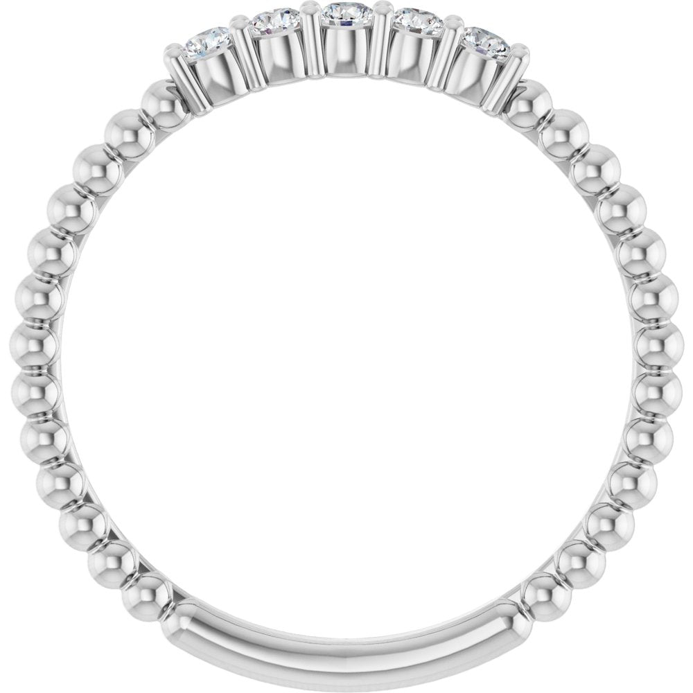 14K White Gold 1/6 CTW Lab-Grown Diamond Stackable Ring