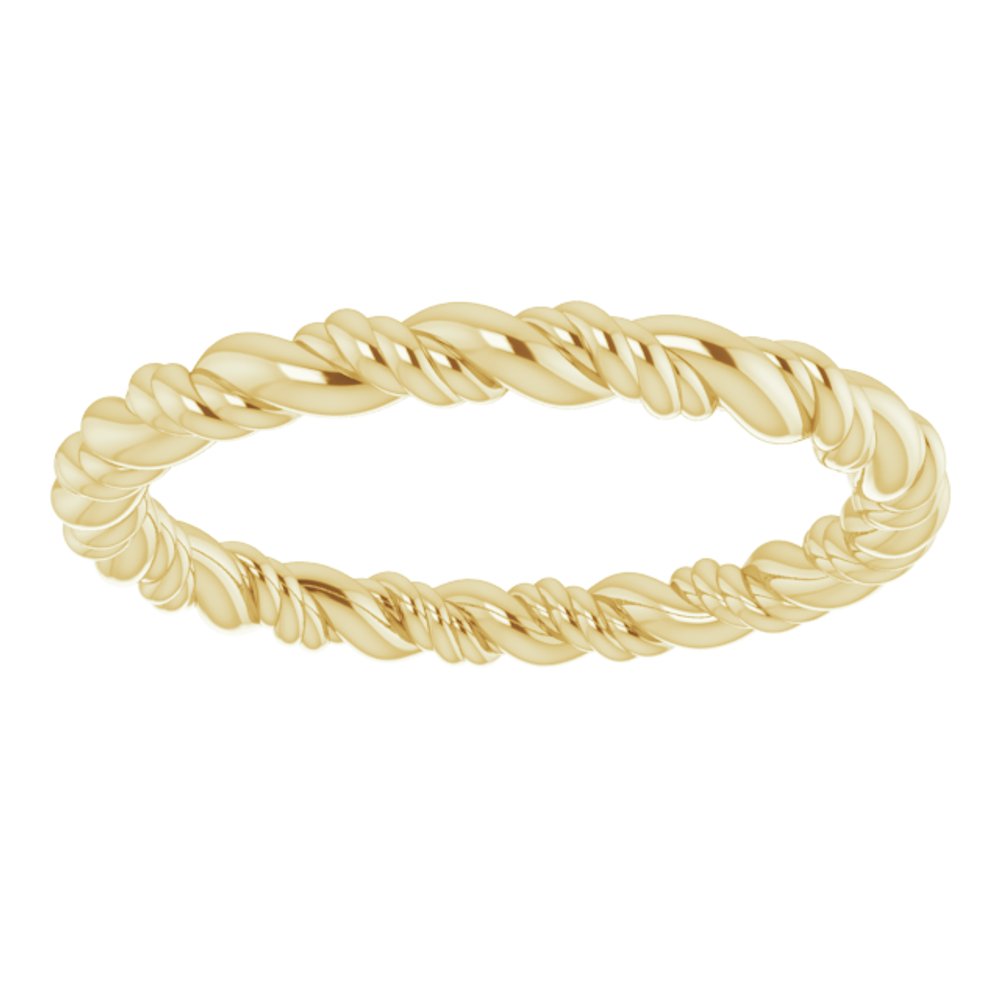 14K Yellow Gold Rope Band Size 4