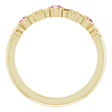 14K Yellow Gold Natural Pink Tourmaline Bezel-Set Ring