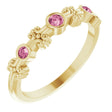 14K Yellow Gold Natural Pink Tourmaline Bezel-Set Ring