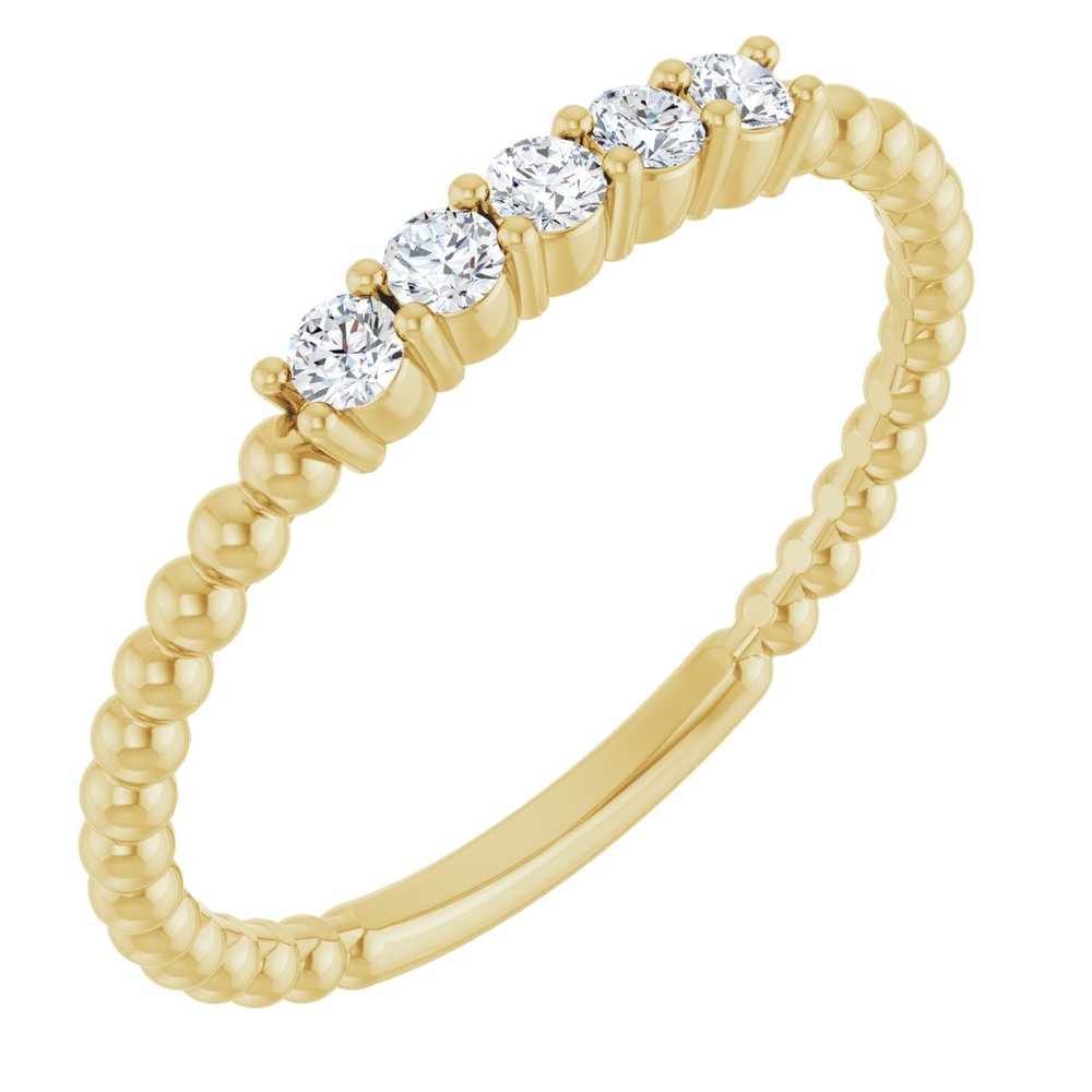 14K Yellow Gold 1/6 CTW Lab-Grown Diamond Stackable Ring