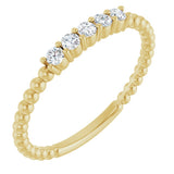 14K Yellow Gold 1/6 CTW Lab-Grown Diamond Stackable Ring