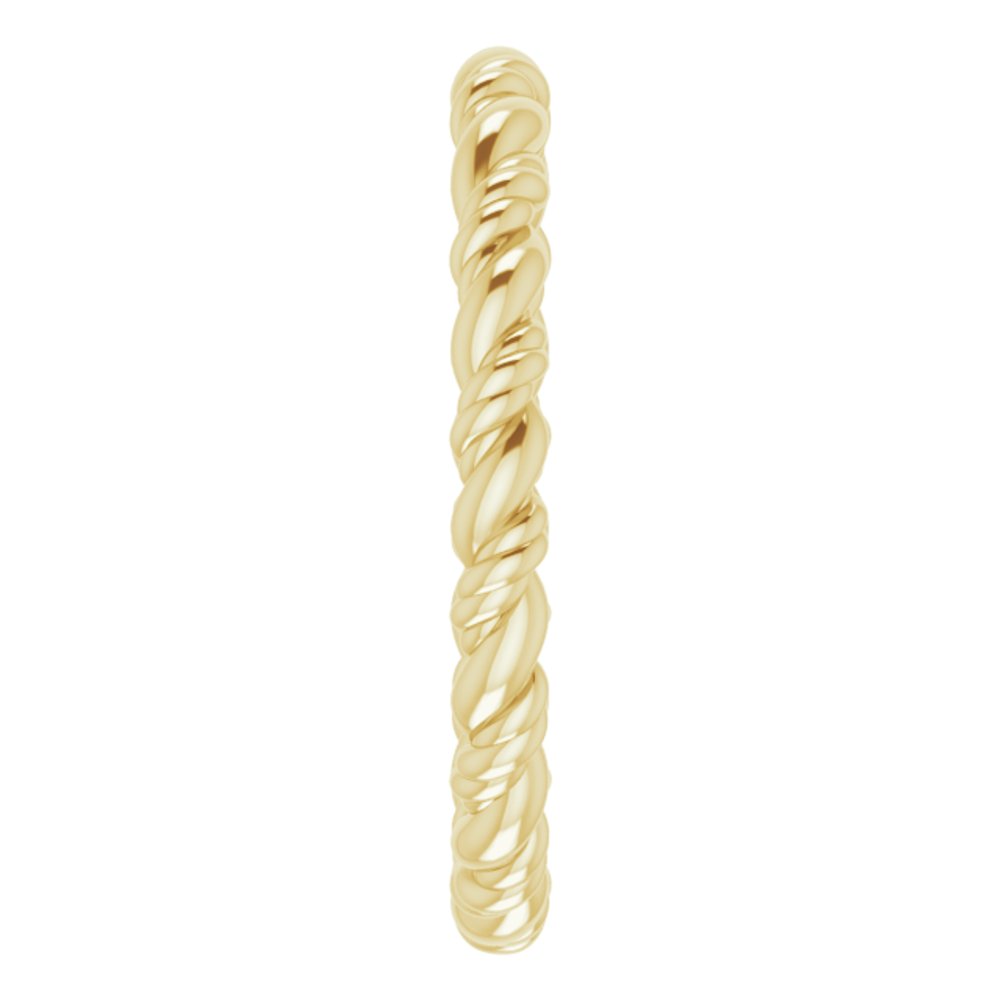 14K Yellow Gold Rope Band Size 4