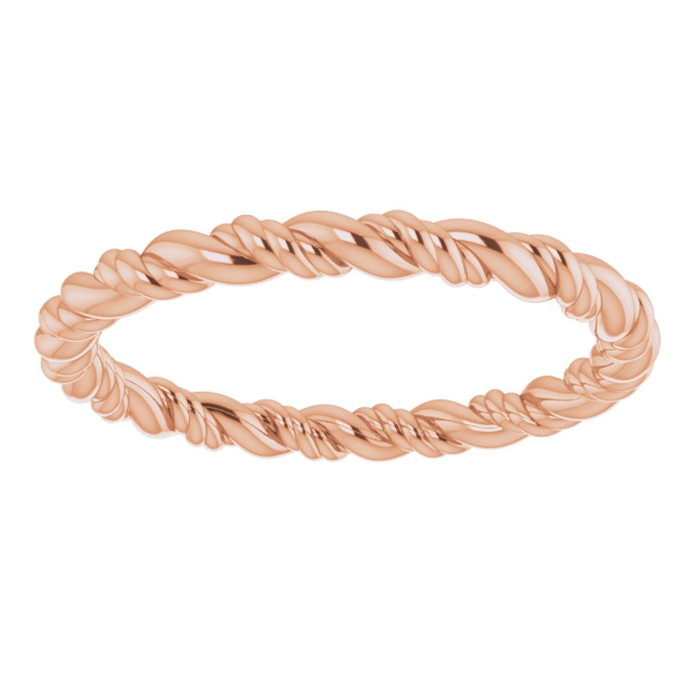 14K Rose Rope Band Size 5.5