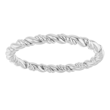 14K White Rope Band Size 7