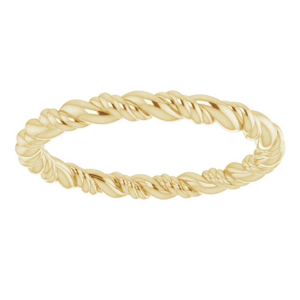 14K Yellow Gold Rope Band Size 4.5