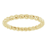 14K Yellow Gold Rope Band Size 4.5