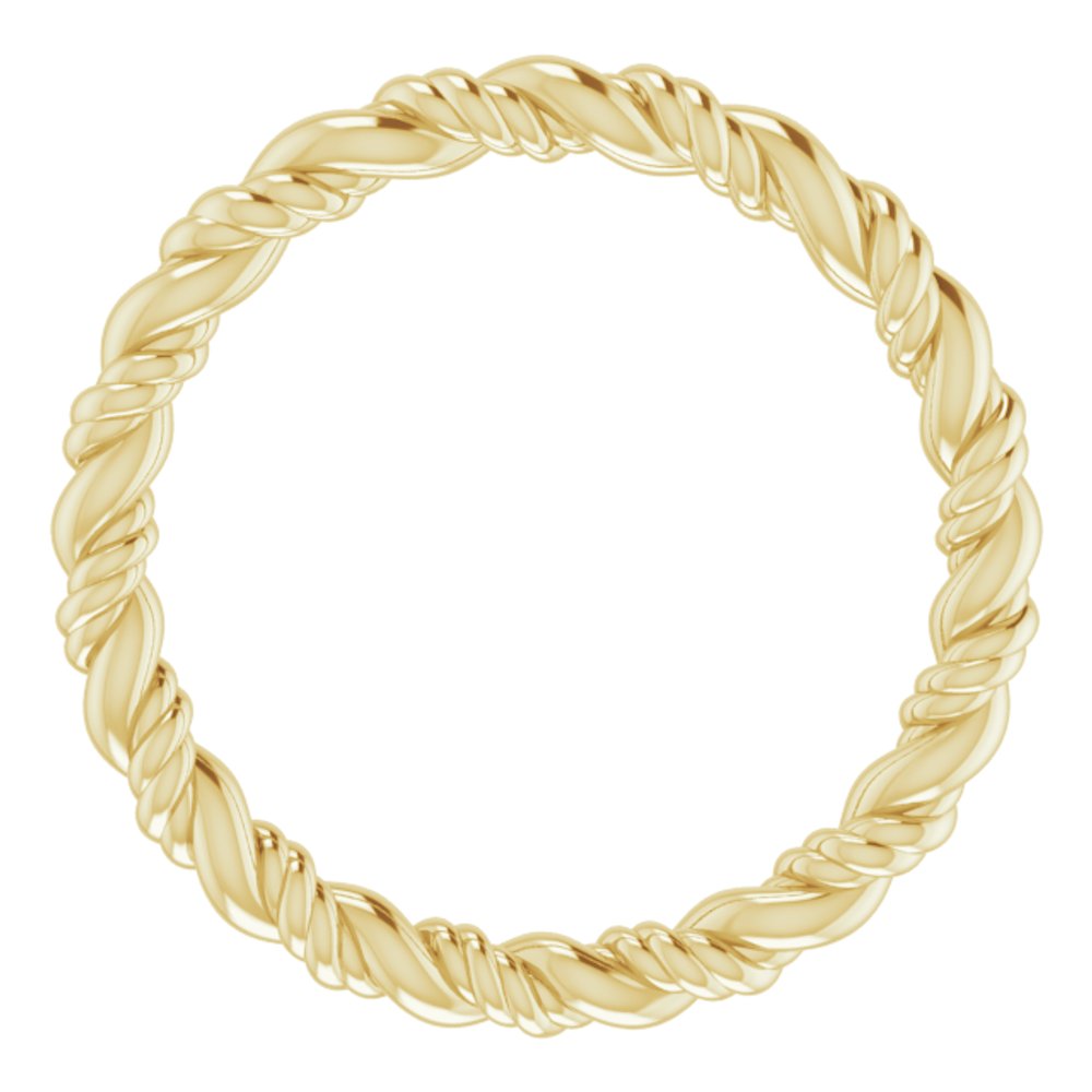 14K Yellow Gold Rope Band Size 4