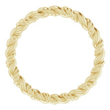 14K Yellow Gold Rope Band Size 4