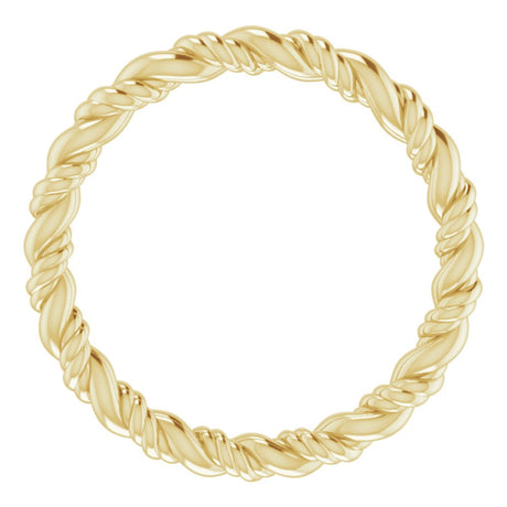 14K Yellow Gold Rope Band Size 4