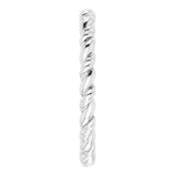 14K White Gold Rope Band Size 5.5
