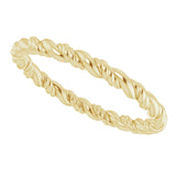 14K Yellow Gold Rope Band Size 6