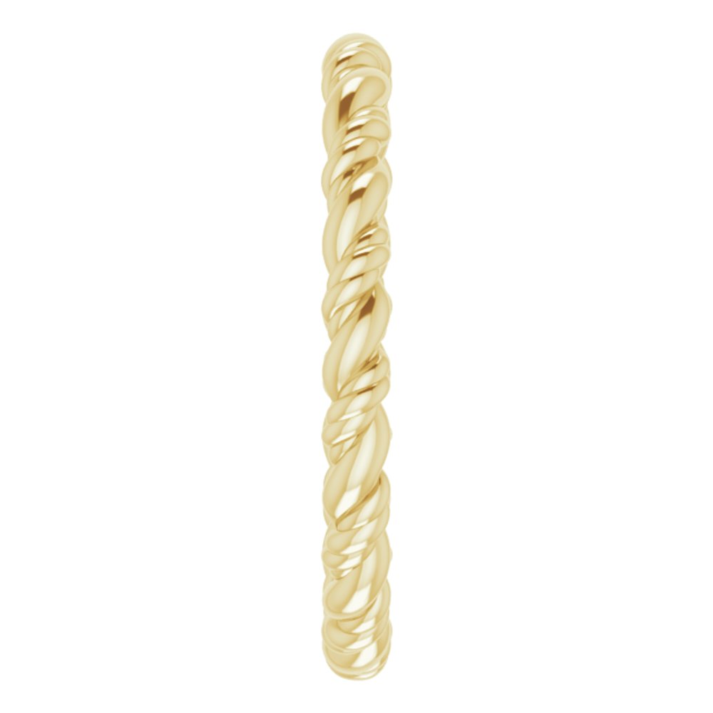 14K Yellow Gold Rope Band Size 4.5