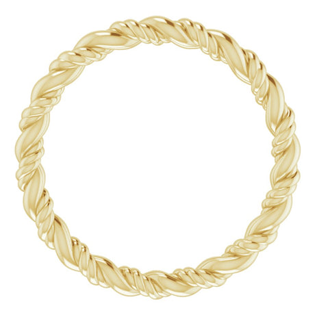 14K Yellow Gold Rope Band Size 5