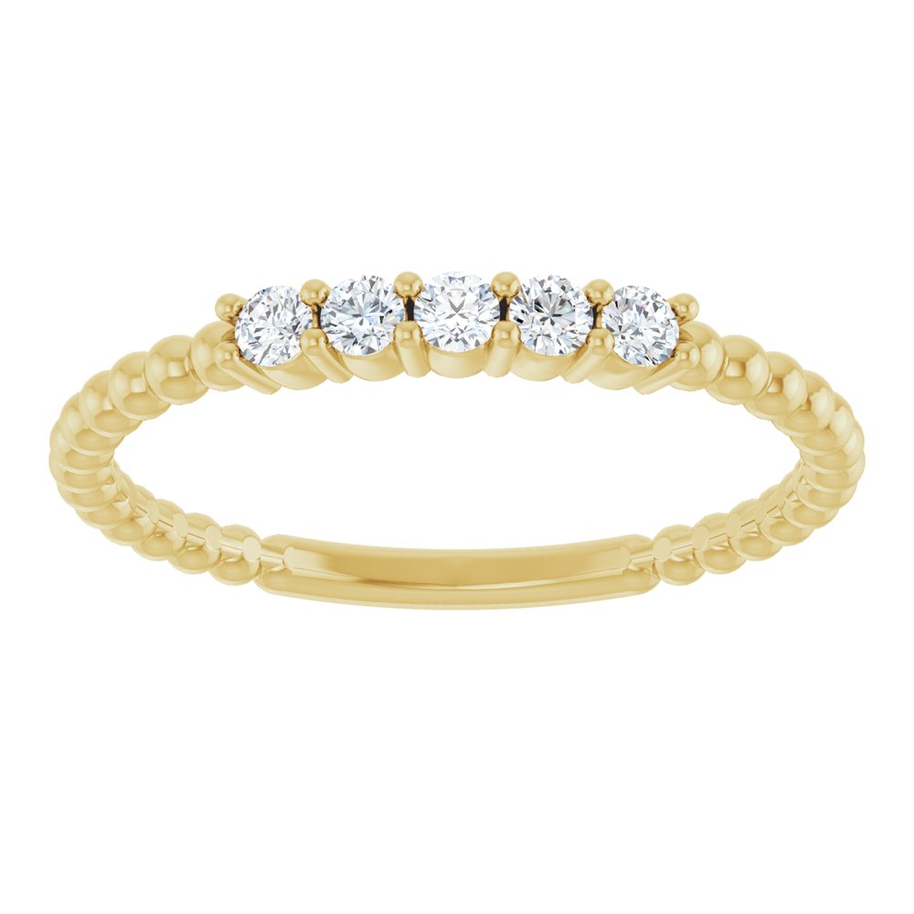 14K Yellow Gold 1/6 CTW Lab-Grown Diamond Stackable Ring
