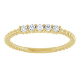 14K Yellow Gold 1/6 CTW Lab-Grown Diamond Stackable Ring