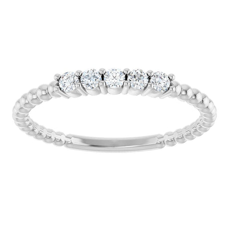 14K White Gold 1/6 CTW Lab-Grown Diamond Stackable Ring