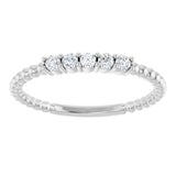 14K White 1/6 CTW Lab-Grown Diamond Stackable Ring