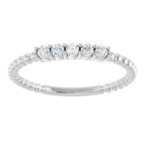 14K White Gold 1/6 CTW Natural Diamond Stackable Ring