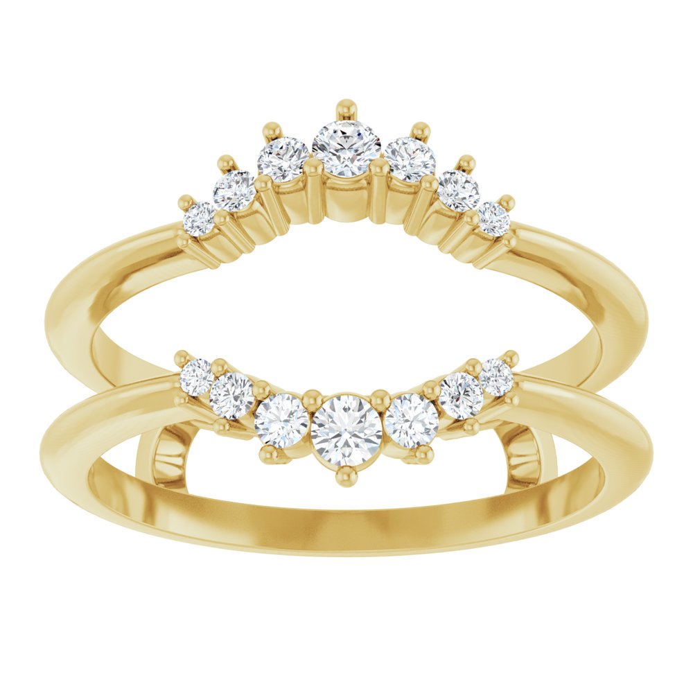 14K Yellow 1/4 CTW Lab-Grown Diamond Ring Guard