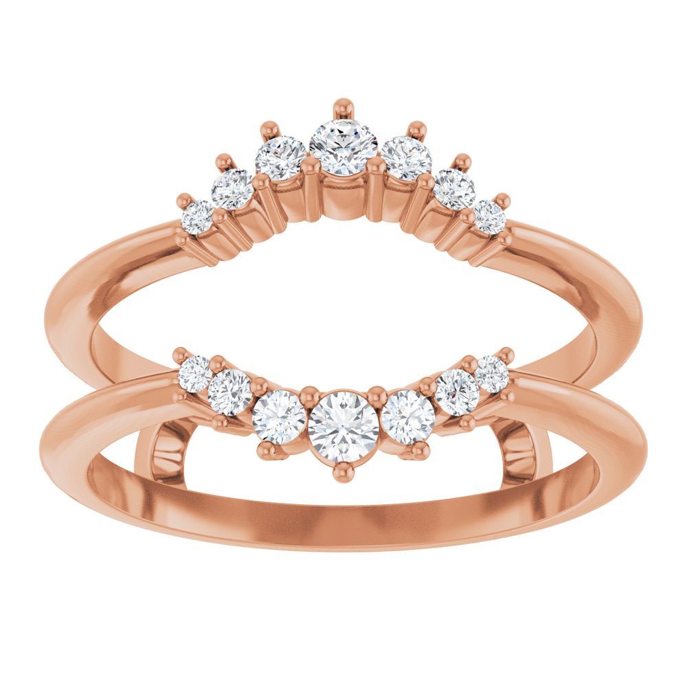 14K Rose Gold 1/4 CTW Natural Diamond Ring Guard