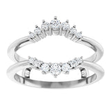 14K White 1/4 CTW Natural Diamond Ring Guard